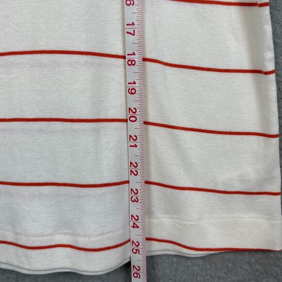 Three Dots Women's Racerback Tank Top White Red Stripes 100% Cotton Size M NWT - Picture 4 of 7